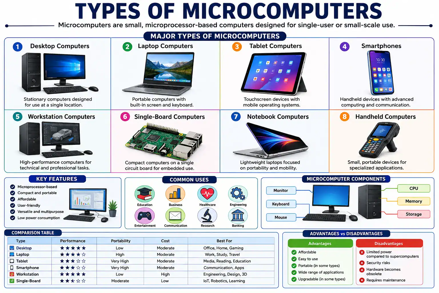 Types of Microcomputers