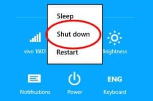 apple laptop shutdown shortcut key