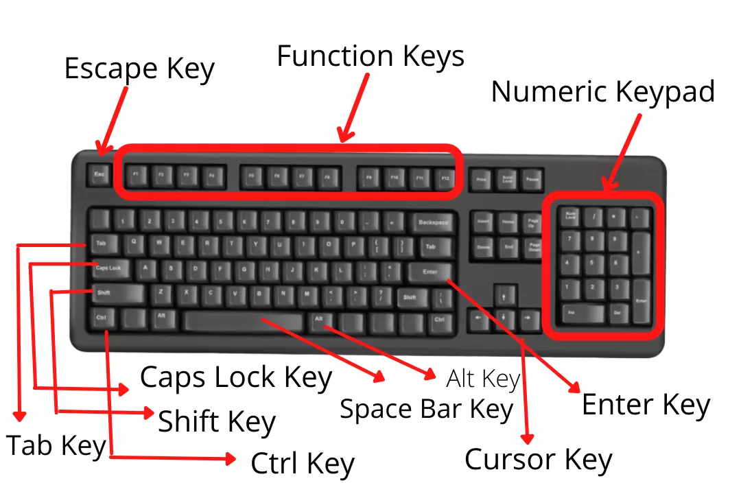 Parts of a Keyboard