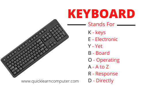 What Is Full Form Of Keyboard Quick Learn Computer