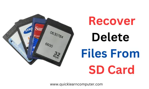 Recover Files from SD Card